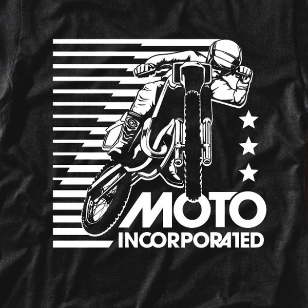 Design by welikerock titled "Vintage Style Moto Inc. T-Shirt Design"