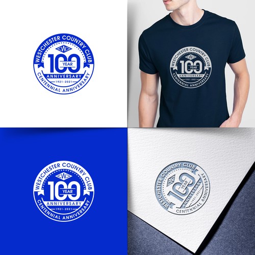Design di Centennial Anniversary Logo di Web Hub Solution