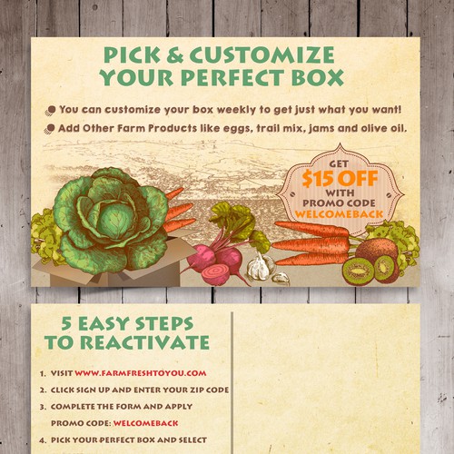 Create a Farm Delivery Postcard Design by Nevermura