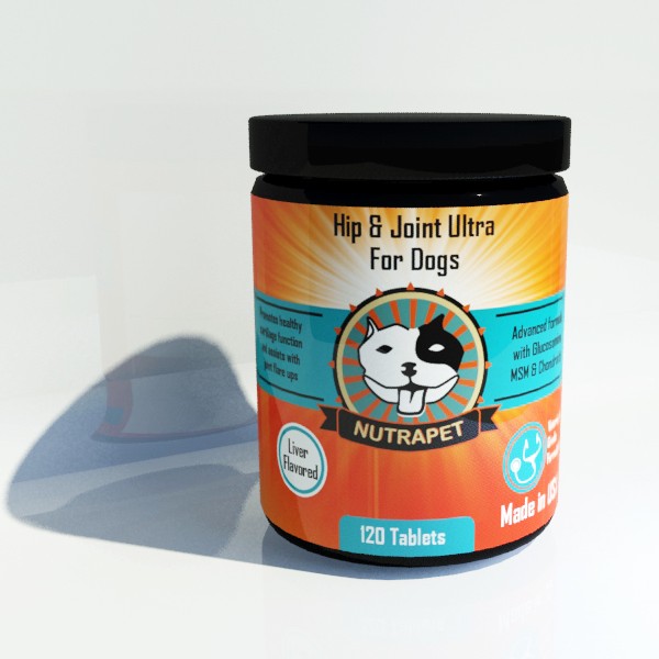 Design by Azulis Creative titled "**HQ Design Needed** New Bottle Label for Nutrapet - Pet Supplement Brand"