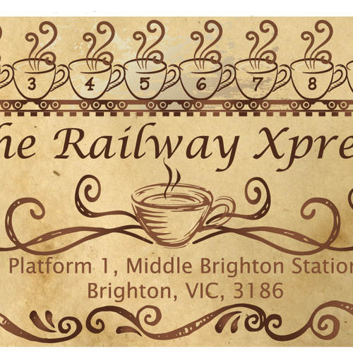 ****Artistic Coffee Stand Business Punch Card****
