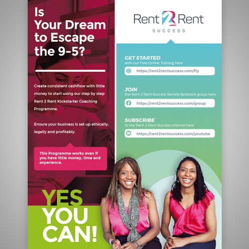 Create a Ridiculously Good Flyer for Rent 2 Rent Success Design réalisé par Flashboy