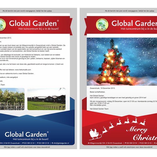 Global Garden newsletter redesign Design by alfico