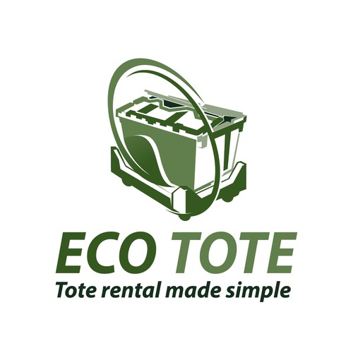 "Logo design for a plastic tote rental business" winning Poster