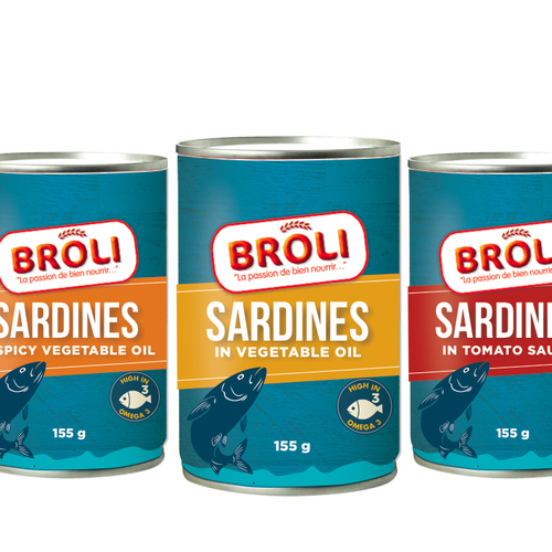 Wanted: New label for our BROLI sardines tins Design by Nelle1