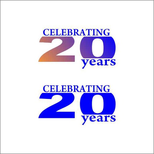 Celebrating 20 years LOGO Diseño de davdc