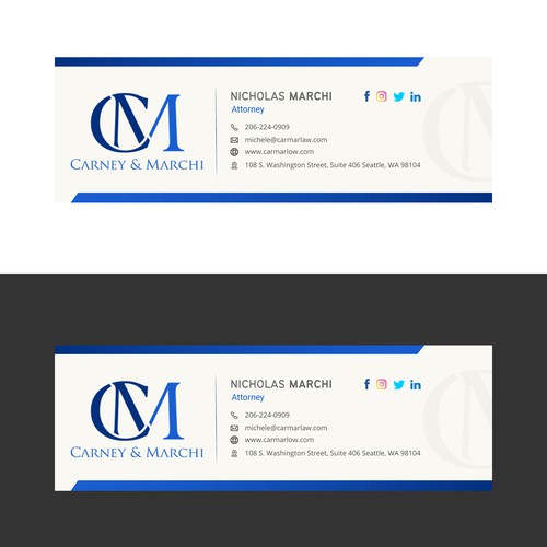 Signature Block for a Modern Law Office Design by korban