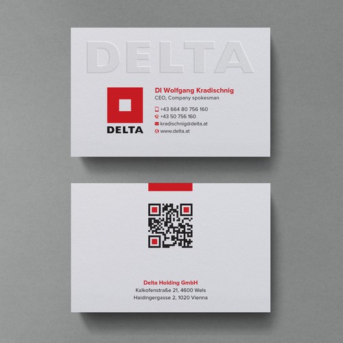 DELTA Business Card Relaunch Design by Birendra Chandra Das