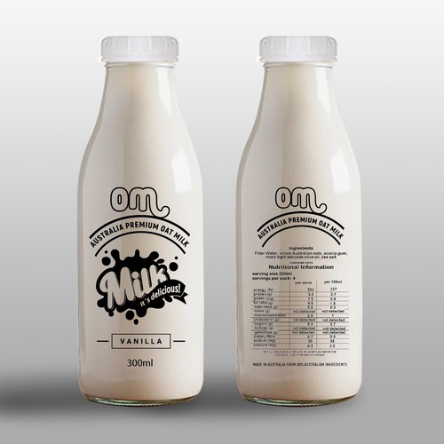 New oat Milk label Design por Nirmana92