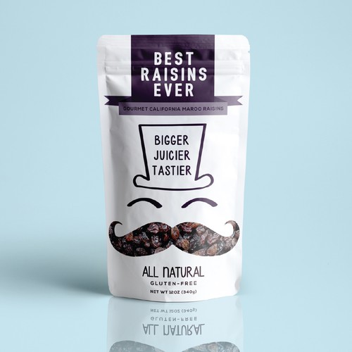 Best Raisins Ever - package design for PREMIUM raisins-ontwerp door Bacterykey