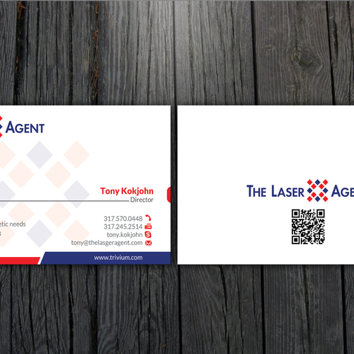 Create a modern, memorable business card for The Laser Agent! Design by ™SF_Design™