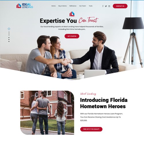 Persuasive and eye appealing website design for a mortgage company Design by Smashing Boys