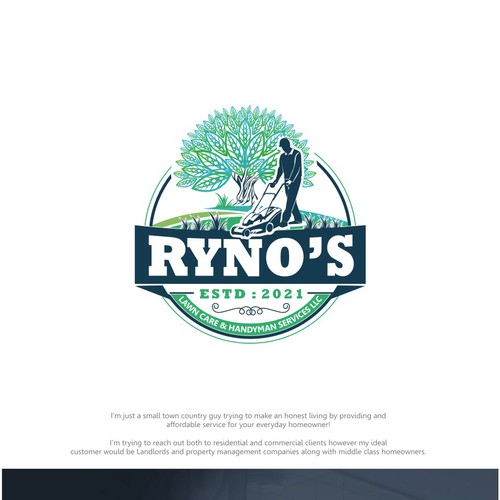 Ryno's Lawn Care & Handyman Services LLC Design por Ram 007