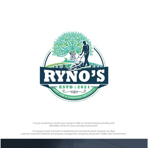 Ryno's Lawn Care & Handyman Services LLC Design by Sanchitaluck7