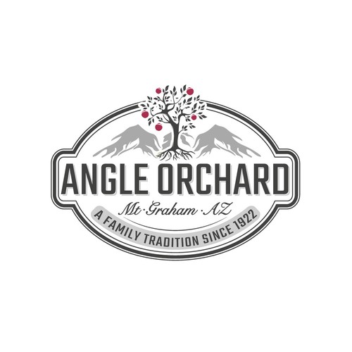 100 year old orchard logo. Design by Mararti