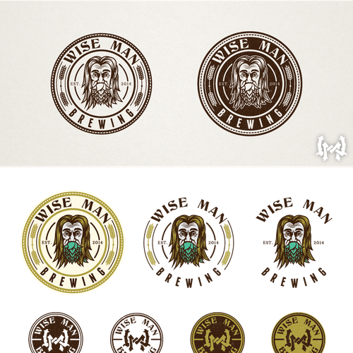 Create original Logo for Wise Man Brewing. Design by Zotty