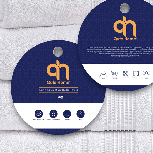 Designs Creating a Bath towel Tag Design Postcard, flyer or print