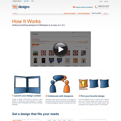 Redesign the “How it works” page for 99designs デザイン by jpeterson250