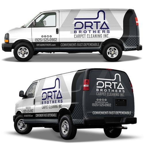 Create a van wrap advertisement for a carpet cleaning company, Car, truck  or van wrap contest, clean truck caravan reiniger