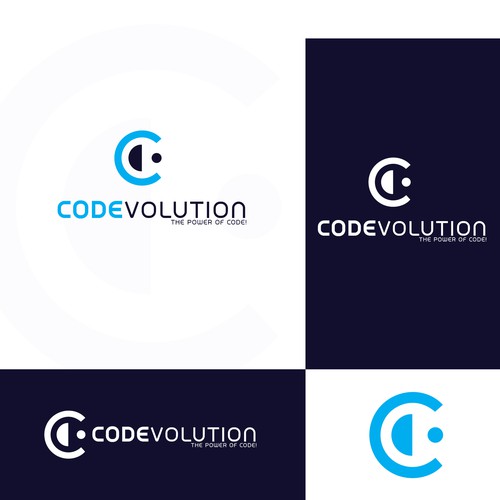 Logo for Codevolution, a brand new coding company! Design by Spider0421