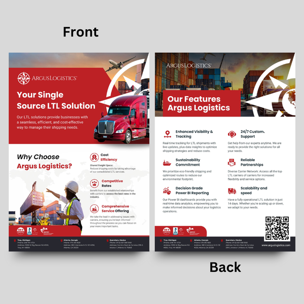 Design by AslamF titled "Flyer Argus Logistics"