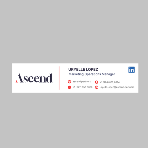 Ascend Partners New Branded Email Signature Design by Ganesh Anvekar