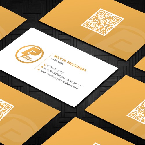 Modern Business Card Design for Electric Energy and Solar Company Design by Taaiebah