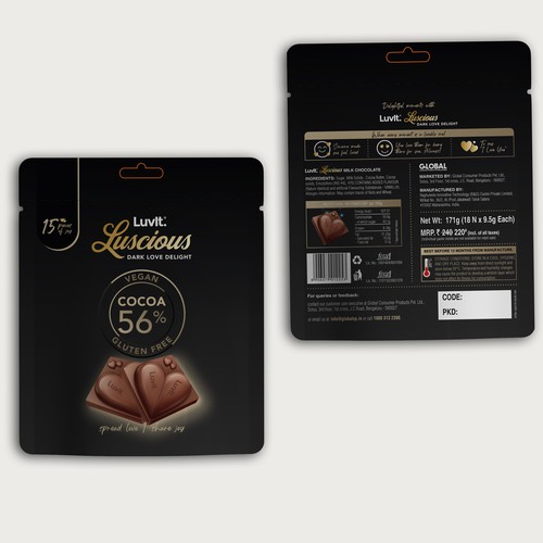 Design a standout label for a Premium Chocolate Homepack Réalisé par Flamengo DigiCraft