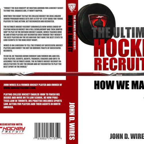 Book Cover for "The Ultimate Hockey Recruit" Design by Dany Nguyen