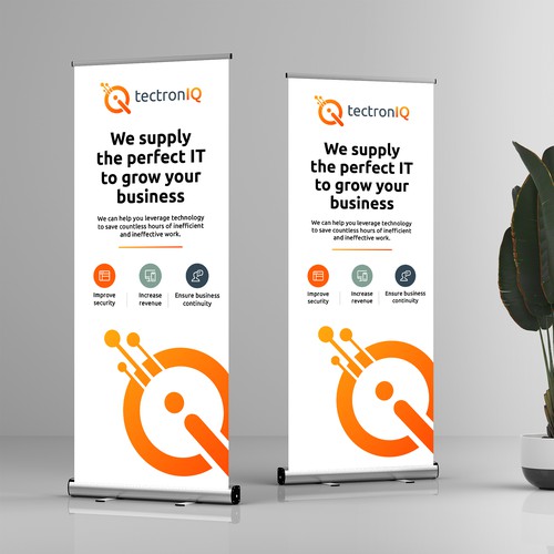 Simple trade show banner for technology company Design by dezignedge*