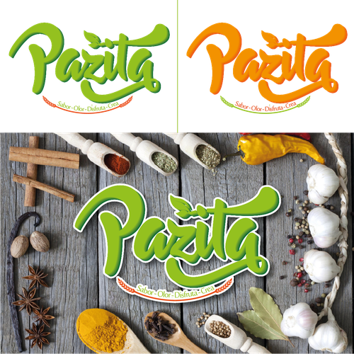buscando un logo para Pazita, que quiere dar sabor en la cocina Design by DWOLF EG