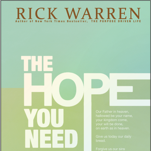 Design Rick Warren's New Book Cover デザイン by Ruben7467