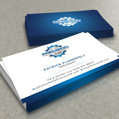 Precision Industrial Equipment Business Card Design | Business card contest