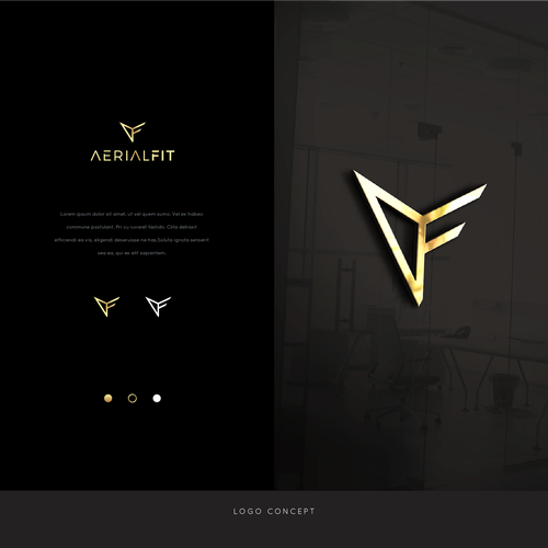 "Aerial Fit" Logo for our new aerial sports shop Design by merechesol™