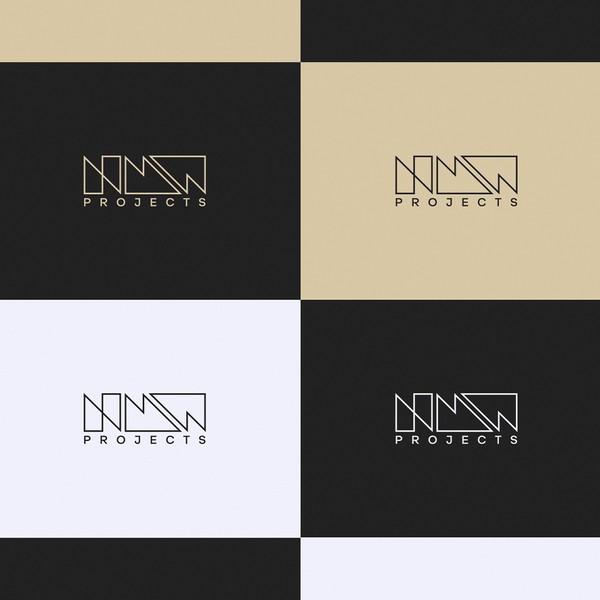 Abstract and iconic logo design for NMW PROJETS