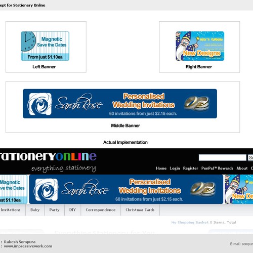 Design di Banner Set for Stationery Online di ImpressiveWork