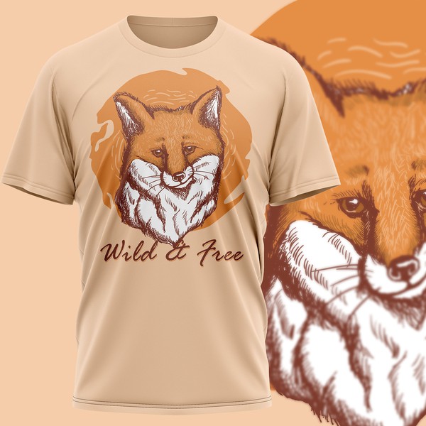 Fox motive T-Shirt Design