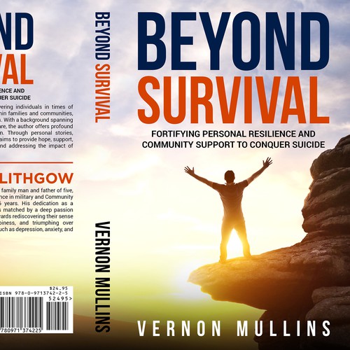 Create a powerful book cover representing resilience & survival in the context of suicide prevention Design by Bigpoints