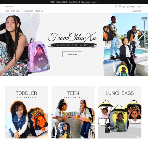 Backpack Header Image Design by Iconic Graphic