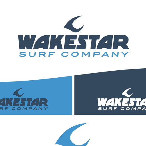 Create a graphic and font for Wakestar Surf Company's new logo! Design by NANOSstylz