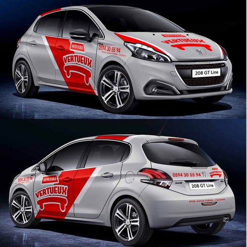 Simple Classy car design for a company that teach people how to drive Design by ERIKA_design