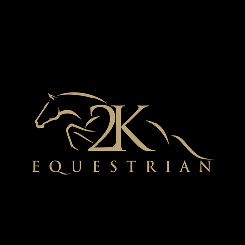 Aspiring equestrian olympians need a logo for their brand 2K Equestrian. Design by sidiqnu