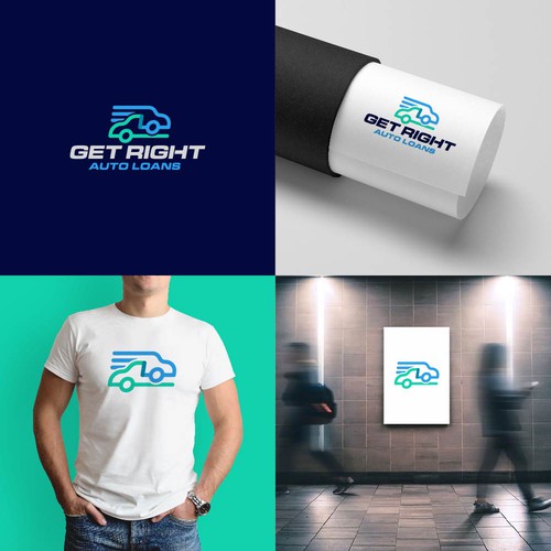 Get Right Auto Loans Logo Design by pixelamazers