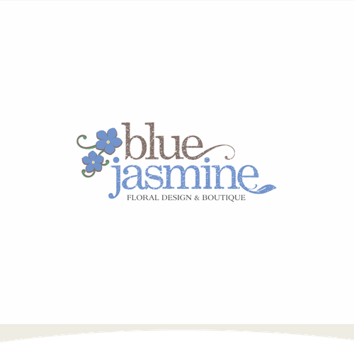 LOGO & BUSINESS CARD DESIGN FOR BLUE JASMINE LLC FLORAL DESIGN AND BOUTIQUE Design by Vesmar