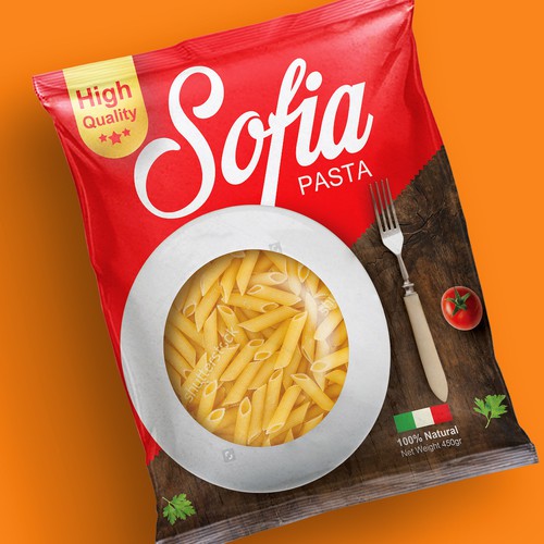 Design a colorful Pasta packaging for Sri Lanka's largest pasta