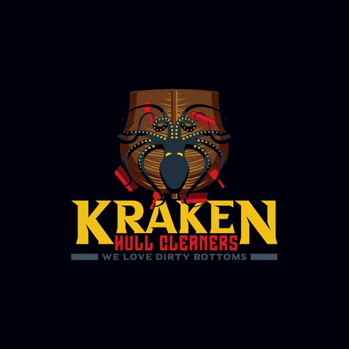 Kraken Hull Cleaners, Looking for Pirate artists to make us a logo. Réalisé par TinyTigerGrafix