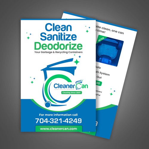 Design a Promotional Flyer for Our Trash Can Cleaning Business Design by Artist@Joy Dey