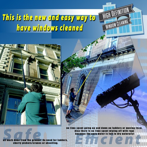 postcard or flyer for High Definition Window Cleaning Design por kYp