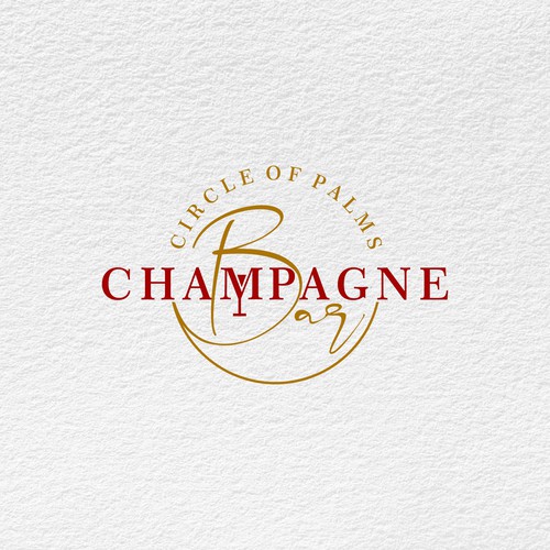 Luxury and modern Champagne Bar logo Design by InfiniDesign