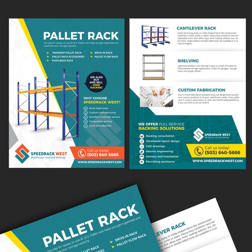Flyer for industrial warehouse racking Postcard, flyer or print contest